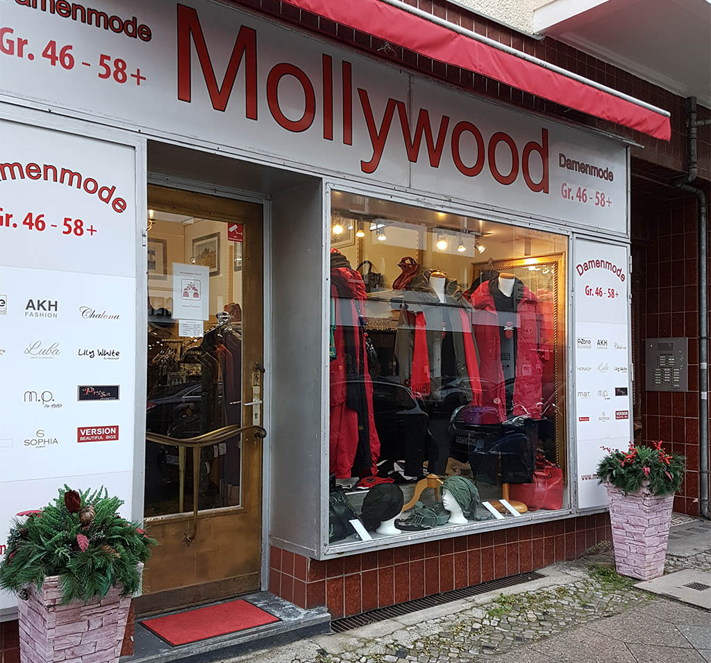 Außenansicht des Geschäfts "Mollywood-Moden" in Berlin